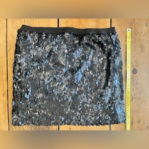 Charlotte Russe Black Sequin Mini Skirt Size Medium